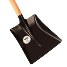 Pá Quadrada 240mm para Agricultura e Construção - Aço Carbono - Cabo de Madeira