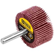 Roda de Lixa com Haste 50x25mm Grão 80 para Desbaste e Polimento - DTools