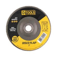 Disco Flap Disc 7'' Grão 60 para Lixamento em Metais e Madeira - DTOOLS