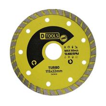 Disco Diamantado Turbo Pro 115x22mm para Corte de Pedra - DTOOLS