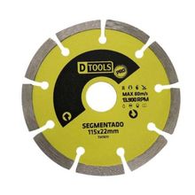 Disco Diamantado Segmentado 115x22mm para Corte de Pedra - DTOOLS