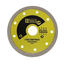 Disco Diamantado Liso Pro 115x22mm para Corte de Pedra - DTOOLS