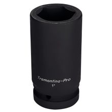Soquete de Impacto Sextavado Longo em Aço Cromo Molibdênio 37 mm - Encaixe 1'' Tramontina PRO Tramontina