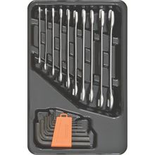 Módulo Chaves Fixas Hexagonais 19 Peças Tramontina PRO Orgnizador Ferramentas Gavetas Armários Tramontina