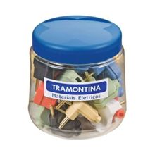 Pino Macho 2P 10A Triangular - Embalagem com 24 Peças - Tramontina