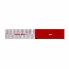 Faixa Refletiva Vermelho/Branco 50x305mm (10 Unidades) - 3M - Visibilidade Segura - Auto-adesivo