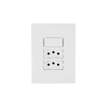 Interruptor Simples + 2 Tomadas 10A Linha I9 Ilumi - Conjunto Elétrico