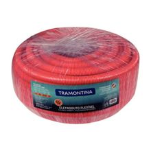Eletroduto Corrugado Laranja Reforçado 25mm x 50 Metros - Uso Elétrico