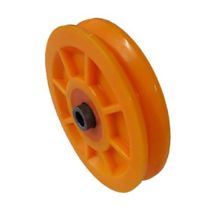 Roldana Nylon Laranja Raiada 60(2 1/2") Tipo V (Cantoneira) Bucha - Ferrosul
