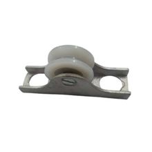 Roldana Nylon Branca Maciça 50(2") Tipo V para Suporte de Alumínio - Ferrosul