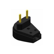 Pino Macho 2P 10A Triangular com Prensa Cabo Preto - Ilumi