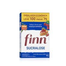Adoçante Em Pó Sucralose Finn 100 Envelopes 60g