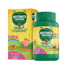 Multivitamínico Infantil Biotônico Fontoura Morango 60 Comprimidos Mastigáveis