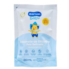 Sabonete Líquido Baruel Baby Glicerina Pele Delicada Refil 210ml