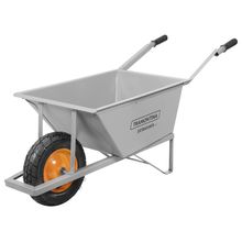 Carrinho de Mão Extraforte Tramontina com Caçamba Reforçada Metalica Cinza 80 L, Braço Metalico e Pneu com Camara