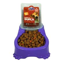 Comedouro ou Bebedouro Automático Dupla Função Cães E Gatos Roxo - Pet Injet