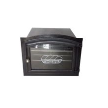 Forno Ferro Fundido Porta Vidro Fogão A Lenha 50x47x33cm G