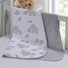 Cueiro Duplo Tecebem Baby Dom Malha 100% Algodão Estampado kinder 80cm x 90cm Cinza