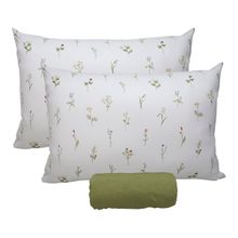 Jogo de Cama Portallar King Malha 100% Algodão Premiun Classic Vitoria 3 Peças Verde Pedra