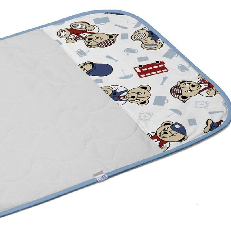 Trocador Tecebem Baby Malha Estampado Impermeável Greg 45cmx70cm Azul