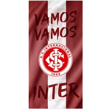 Toalha de Praia Bene Casa Microfibra 100% Poliéster Estampada Vamos Vamos Inter 70cmx140m Vermelha