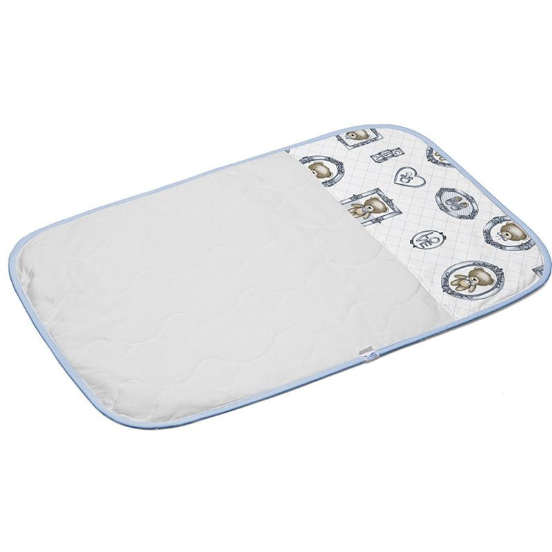 Encontraproduto.com.br - Trocador Tecebem Baby Malha Estampado Impermeável Guilherme 45cmx70cm Azul