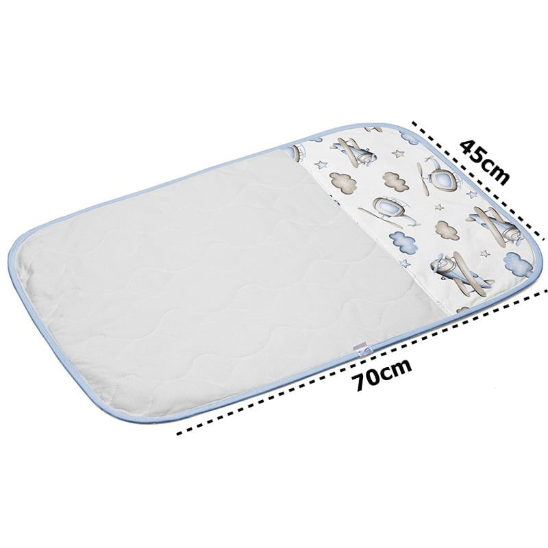 Trocador Tecebem Baby Malha Estampado Impermeável Kim 45cmx70cm Azul