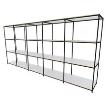 Praleira De Aço Reforçada Mini Porta Pallet 200x60x90 Estante Estoque Bandeja Branca 5 Módulos Conjugados