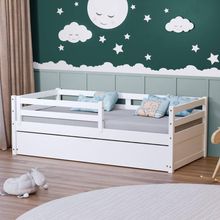 Bicama Solteiro Eco Madeira Maciça Branco Mobilistore