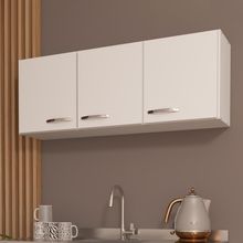 Armário Aéreo Modulado Fidelitá Suiça 120cm 3 Portas Branco