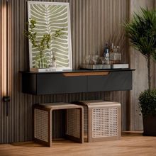 Aparador Rack Suspenso Eros Flow - 2 Portas Com Acabamento Chanfrado Em Mdp - Ej Móveis