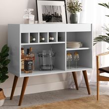 Aparador Adega Odin - Pés Palito Retrô E Mdp Branco - Ej Móveis Branco