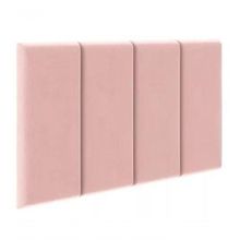 Cabeceira Almofadada Grazy - 90cm Suspensa Suede Mdf Rosa - Movelove Rosa