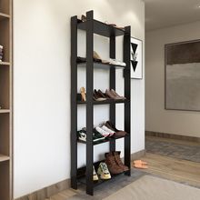 Sapateira Multiuso Para Calçados 5 Andares Organizador Mdp 15mm Preto Preto