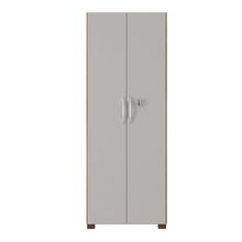 Armário Multiuso Com Chave 2 Portas Chicago Notável Freijó / Off White Freijo Off White