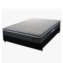 Cama Box Casal Colchão Espuma D33 Pillow Top Millenium 138X188X57Cm Cinza/Preto