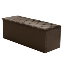 Calçadeira Baú Casal Istambul Dobuê 1,40m Suede Chocolate