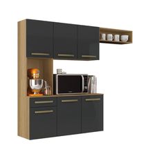 Armário de Cozinha Completa Suspenso  Freijó Aramóveis