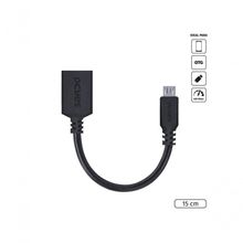 Adaptador Otg Micro Usb Para Usb 2.0 15cm Preto Conexão Com Celulares Smartphones Tablets - Pamup-15