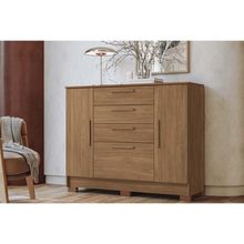 Cômoda De Quarto Pinhais C- 2 Portas E 4 Gavetas Jatobá - Santos Andirá