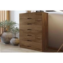 Cômoda De Quarto Sevilha C- 6 Gavetas Braúna - Europa