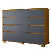 Cômoda 8 Gavetas Geórgia Freijó/cinza Moval