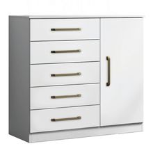 Cômoda Sapateira Multiuso 5 Gavetas 1 Porta Milão Aramóveis