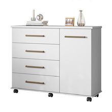 Cômoda 4 Gavetas Flora Branco Branco