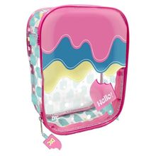 Estojo Bau Grande Hello Picole Em PVC Cristal (Ref: 4065) - DAC