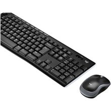 TECLADO E MOUSE SEM FIO LOGITECH MK270 USB CINZA
