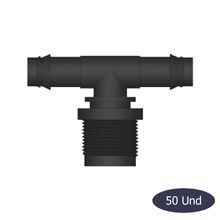 Conector Te Dentado Para Flexnet 17mm X 1/2" Rosca Macho Netafim - 50 Unidades