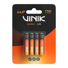 Pilha Alcalina AAA Vinik 1.5V 8 Unidades
