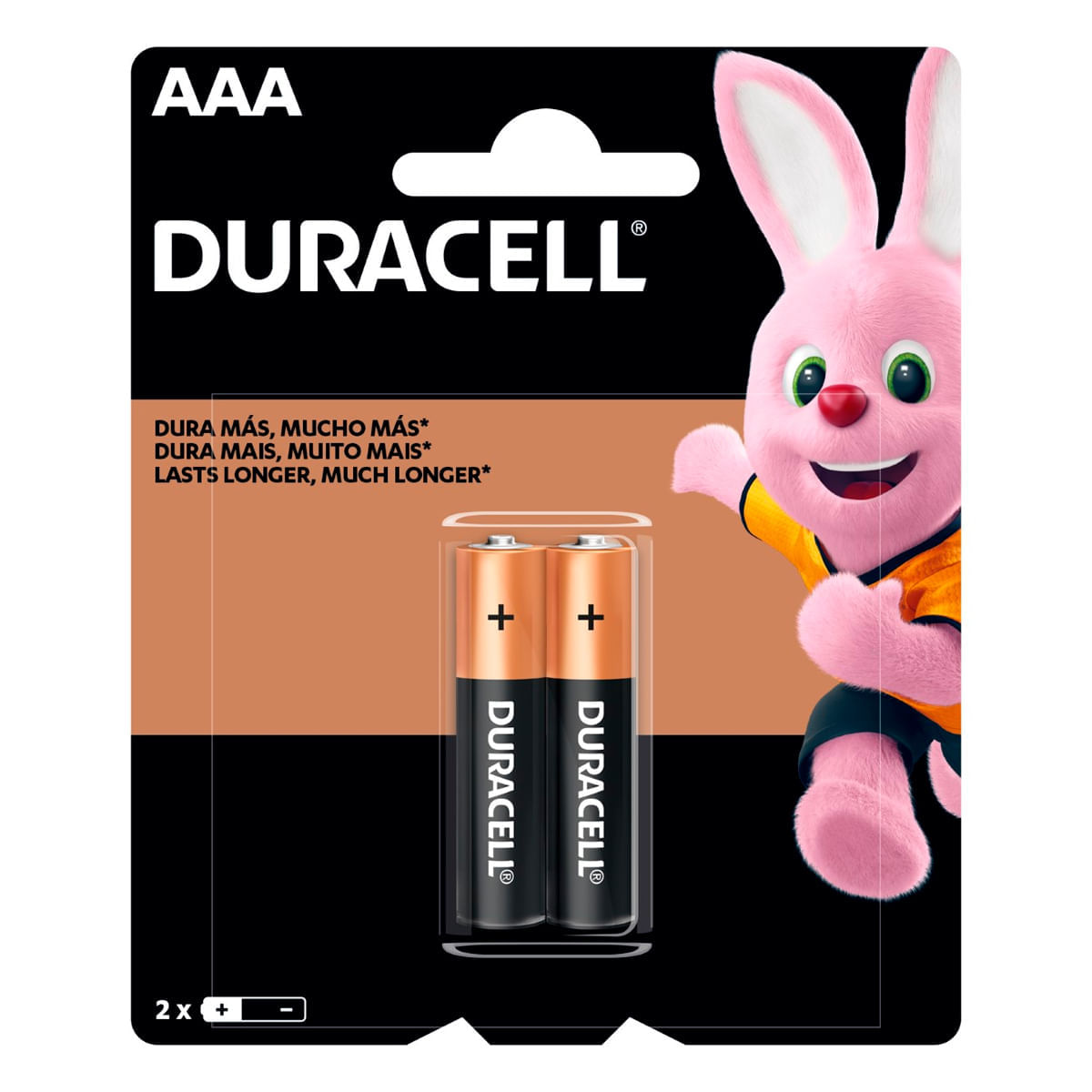 Pilha Alcalina AAA 1.5V MN2400 2 Unidades Duracell