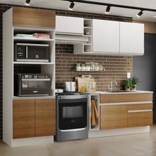 Cozinha Jade com Armário e Balcão sem Tampo e Pia Madesa